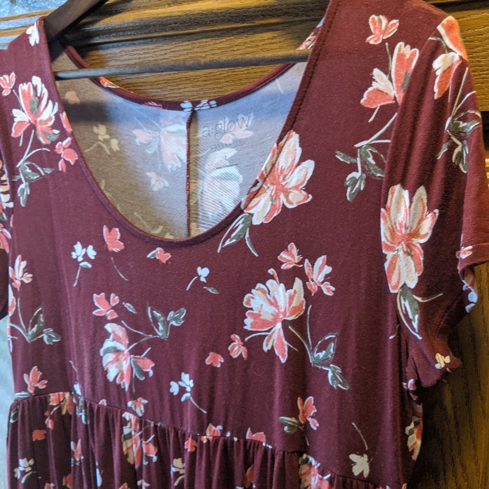 Maternity floral maxi dress